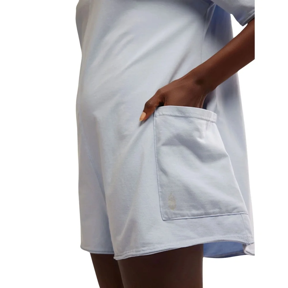 FP Movement Free‎ People Hot Shot Tee Romper Steel Blue Size Large NWT - Picture 2 of 8